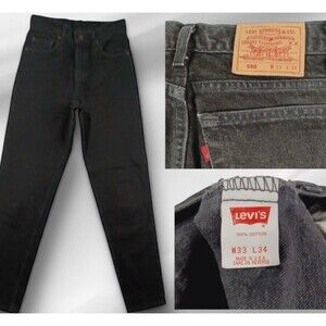 Vintage Levi's 550 Relaxed Fit Men's Red Tab Jeans Size 33x34 USA Made '92